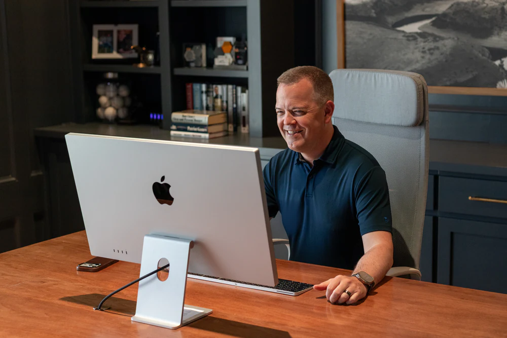 Aaron Klein in his study.